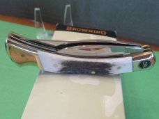 Browning Fish & Bird Stag Lock Back Model # 522 AUS-8A Steel
