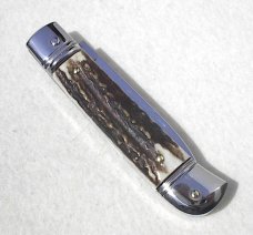 AKC 8" CLASSIC ITALIAN VINTAGE INDIA STAG LEVER LOCK 