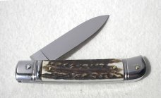 AKC 8" CLASSIC ITALIAN VINTAGE INDIA STAG LEVER LOCK 