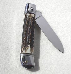 AKC 8" CLASSIC ITALIAN VINTAGE INDIA STAG LEVER LOCK 