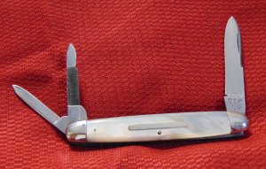 EXCELLENT USED VINTAGE DIAMOND " R "  J. RUSSELL & CO. G.R.W.  WHITTLER GENUINE PEARL 1884-1941