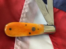 Colonel Coon (by Queen) Barlow Pocket Knife w Bone Handles & +Orig Box -Low Production Run