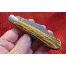 ANTIQUE VINTAGE D. HERDER ( DANIEL HERDER ) OHLIGS GERMANY TRAPPER KNIFE GENUINE STAG 1800'S ANTIQUE VINTAGE D. HERDER ( DANIEL HERDER ) OHLIGS GERMANY TRAPPER KNIFE GENUINE STAG 1800'S
