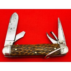 Vintage SCHRADE CUT CO WALDEN 4-Blade Unofficial Scout Folding Pocket Knife 1917-1946 Peachseed Bone Vintage SCHRADE CUT CO WALDEN 4-Blade Unofficial Scout Folding Pocket Knife 1917-1946 Peachseed Bone