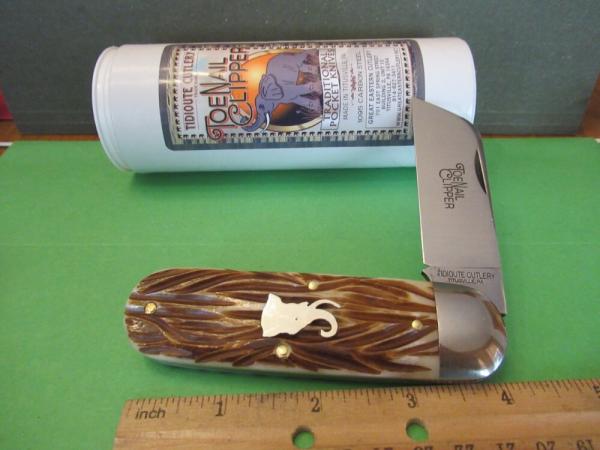 Great Eastern 2022 Toe Nail Clipper India Jigged Bone Pattern # 363122