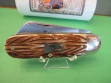 Great Eastern 2022 Toe Nail Clipper India Jigged Bone Pattern # 363122