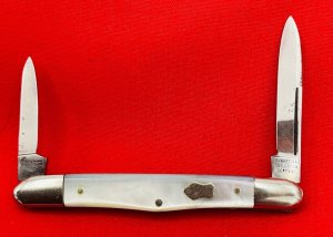 Vintage MANHATTAN CUTLERY CO 2 Swell Center Swayback Pen Pocket Knife 1868-1906 Salesman’s Sample NM