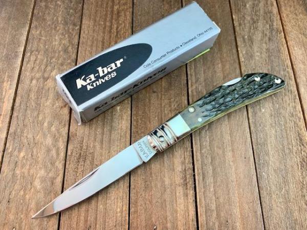 Kabar Dolphin Green Jigged Bone 1989 Kabar Dolphin Green Jigged Bone 1989
