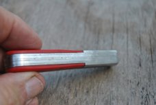 Schrade Tractor Up Barlow 2 Blade Red Fiber Handles 3 5/16" Closed Mint Steel Bolsters And Pins