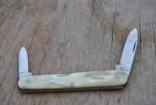 Stainless Sheffield England 2 Blade 3 1/4" Closed Looks Mint Mirror Blades Fantastic Cracked Ice 