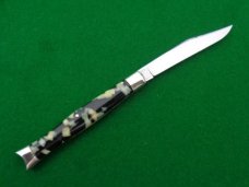  pre-1948 Schrade Cut Co. Walden, NY FISH TAIL Black & Imitation Onyx NICE !