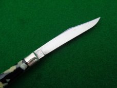  pre-1948 Schrade Cut Co. Walden, NY FISH TAIL Black & Imitation Onyx NICE !