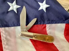 Orig Colonel Coon 2 Blade Barlow w/ Bone Handles & colonel coon blade etch Orig Colonel Coon 2 Blade Barlow w/ Bone Handles & colonel coon blade etch