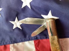 Orig Colonel Coon 2 Blade Barlow w/ Bone Handles & colonel coon blade etch Orig Colonel Coon 2 Blade Barlow w/ Bone Handles & colonel coon blade etch