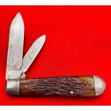 Vintage IKCO (Imperial Knife Co) 2-Blade  Swell End Jack Folding Pocket Knife c.1928-1930 Bone