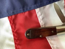Original Colonel Coon 2 Blade Barlow w/ Dark Wood Handles & colonel coon blade etch