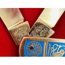 Fight’n Rooster Gold Plated & Enamel 3- Blade Premium Stockman Pocket Knife “Blue Mermaid”109 of 40 Fight’n Rooster Gold Plated & Enamel 3- Blade Premium Stockman Pocket Knife “Blue Mermaid”109 of 40