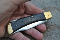 PIC Made By Puma 50's  Sportsman Pathfinder 1 Blade Wood Handles Top Lock 4 1/2" Closed  Light Use