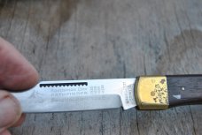 PIC Made By Puma 50's  Sportsman Pathfinder 1 Blade Wood Handles Top Lock 4 1/2" Closed  Light Use