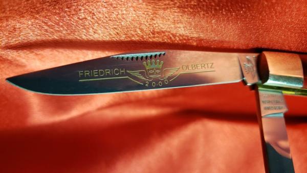 Fredrich Olbertz Solingen Germany Hammer Forged Stockman Unused no box. Made in the year 2000