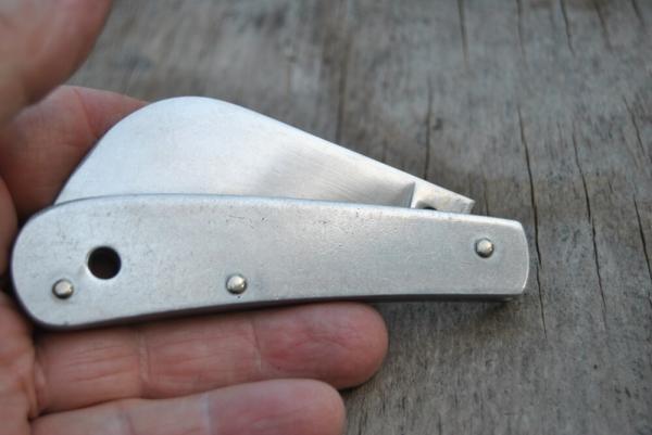 Ontario OK Military Contract Knife Aluminum Hawk Mint Mirror Polished 4" Closed Large Loud Snap