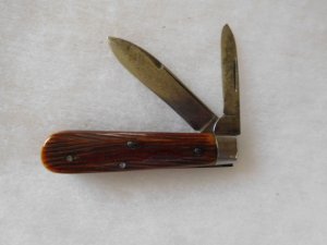 Very Scarce Pre-1900 Vailsburgh Knife Co New Jersey Early Winter Bottom Bone  Pocket Jack Knife
