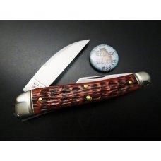 Great Eastern Cutlery #38 English Splitback Whittler burnt Orange Jigged Bone GEC 380321