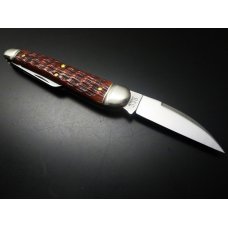 Great Eastern Cutlery #38 English Splitback Whittler burnt Orange Jigged Bone GEC 380321