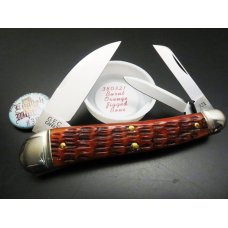 Great Eastern Cutlery #38 English Splitback Whittler burnt Orange Jigged Bone GEC 380321