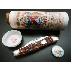 Great Eastern Cutlery #38 English Splitback Whittler burnt Orange Jigged Bone GEC 380321