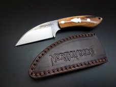 NEW Northwoods Fall Creek Fixed Blade Giraffe Bone w/Leather Sheath NEW Northwoods Fall Creek Fixed Blade Giraffe Bone w/Leather Sheath