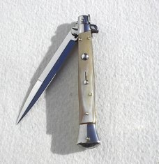 NEW FRANK BELTRAME 11" BLOND HORN BAYONET BLADE ITALIAN STILETTO