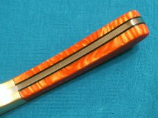 CUSTOM BUCK 113 USA RED SNAKE JUMA HUNTER HUNTING SKINNING FIXED BLADE KNIFE KNIVES OLD SHEATH