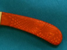 CUSTOM BUCK 113 USA RED SNAKE JUMA HUNTER HUNTING SKINNING FIXED BLADE KNIFE KNIVES OLD SHEATH