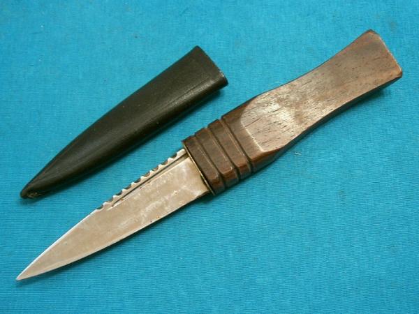 WILLIAM RODGERS SHEFFIELD ENGLAND I CUT MY WAY SGIAN DUBH DAGGER BOOT FIXED BLADE HUNTING KNI KNIVES