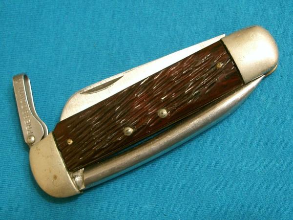 VINTAGE SCHRADE WALDEN NY USA 735 SAILORS RIGGING ROPE FOLDING POCKET KNIFE KNIVES NAVY OLD