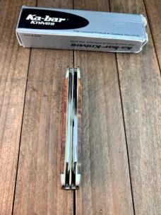 Kabar Mini Razor Trapper Briarwood Burl Wood 1989