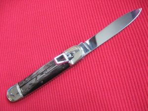 Vintage German Bonsa Horn Leverlock Knife