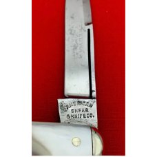 Vintage **RARE** AMERICAN SHEAR & KNIFE Splitback Whittler Pen Pocket Knife c.1870-1914 Blade Etch Vintage **RARE** AMERICAN SHEAR & KNIFE Splitback Whittler Pen Pocket Knife c.1870-1914 Blade Etch