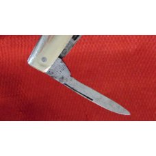VINTAGE WARRANTED CAST STEEL SHEFFIELD 12 BLADE DISPLAY KNIFE PEARL 1850-1875 VINTAGE WARRANTED CAST STEEL SHEFFIELD 12 BLADE DISPLAY KNIFE PEARL 1850-1875