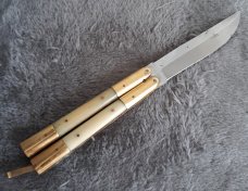 Vintage 1980's Gutmann hand forged Philippines white bone w/ box!