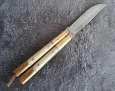Vintage 1980's Gutmann hand forged Philippines white bone w/ box!