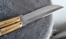 Vintage 1980's Gutmann hand forged Philippines white bone w/ box!