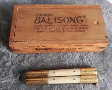 Vintage 1980's Gutmann hand forged Philippines white bone w/ box!
