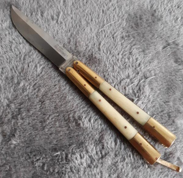 Vintage 1980's Gutmann hand forged Philippines white bone w/ box!