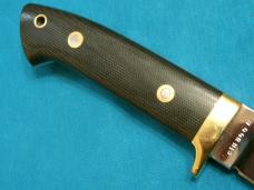 CUSTOM VOORHIS LOVELESS STYLE SKINNER HUNTING SKINNING FIXED BLADE BOWIE MICARTA KNIFE KNIVES SHEATH