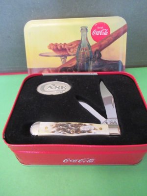 Case XX Burnt Antique Amber Bone Coke Bottle Pattern # 6225 1/2 SS