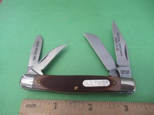 Schrade Old Timer Rough Saw Cut Delrin 4 Blade Model 44OT