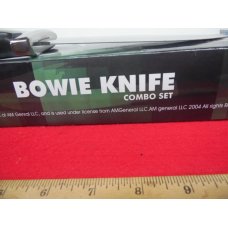 HUMVEE BOWIE COMBO SET PAKAWOOD HANDLES STAINLESS BLADES IN BOX WITH SHEATH NEVER USED HUMVEE BOWIE COMBO SET PAKAWOOD HANDLES STAINLESS BLADES IN BOX WITH SHEATH NEVER USED