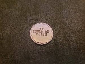 Handmade demotivational solid copper challenge coin token